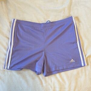 Lightweight Purple Adidas Active Draw String Track Shorts
